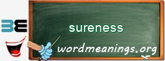 WordMeaning blackboard for sureness